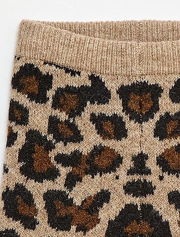 Leggings leopardati in maglia