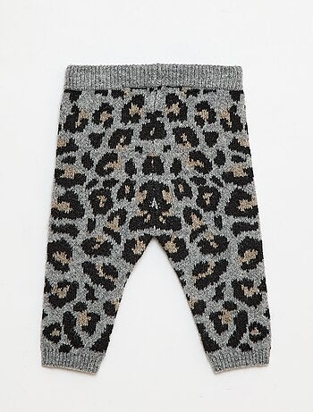 Leggings leopardati in maglia