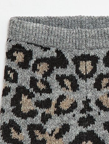 Leggings leopardati in maglia