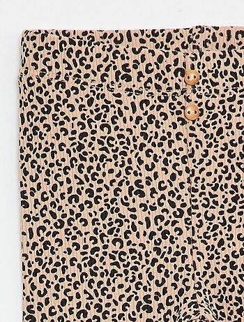 Leggings lunghi a coste con motivo