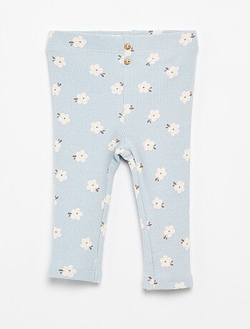 Legging lungo a costine fantasia