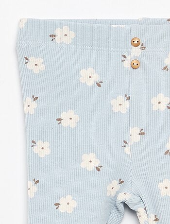 Legging lungo a costine fantasia