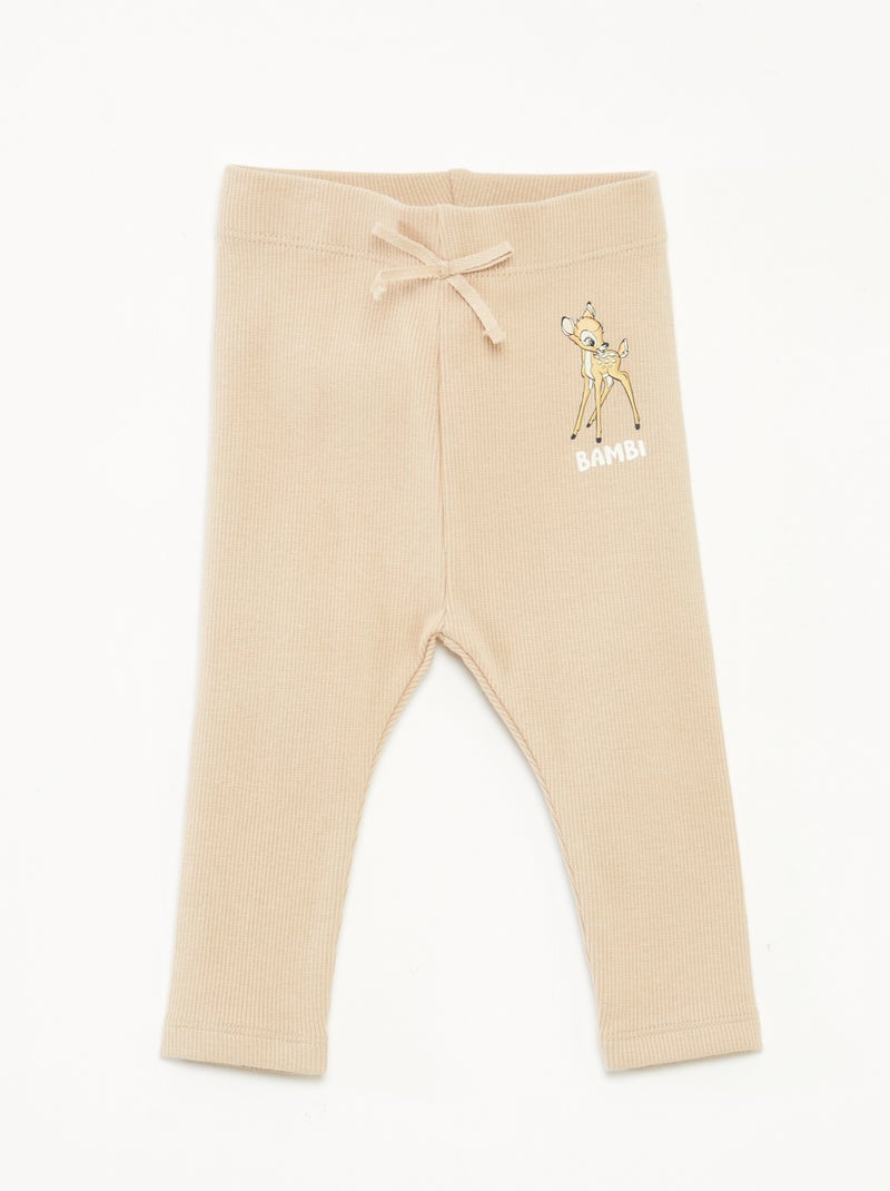 Leggings lunghi a coste 'Disney' Beige - Kiabi