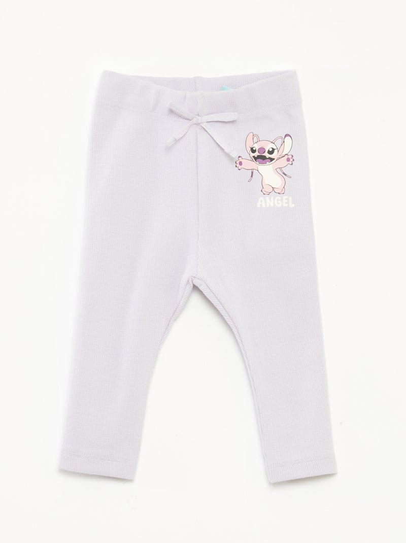 Leggings lunghi a coste 'Disney' Viola - Kiabi