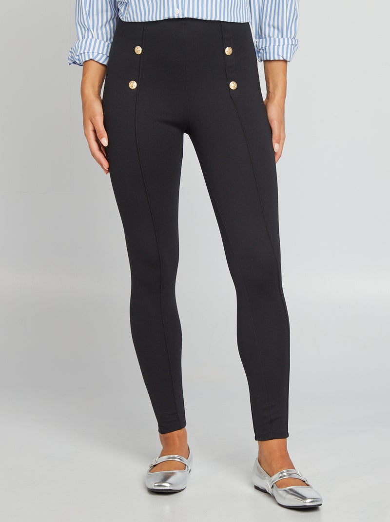 Leggings lunghi a vita alta NERO - Kiabi