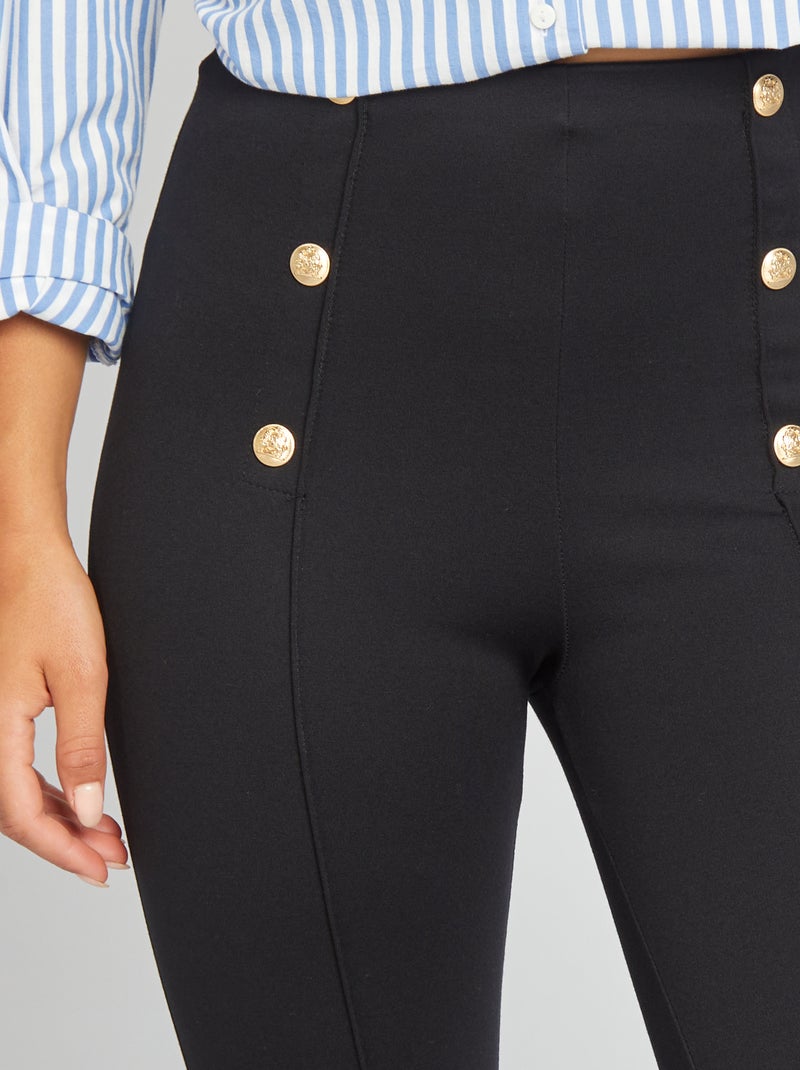 Leggings lunghi a vita alta NERO - Kiabi