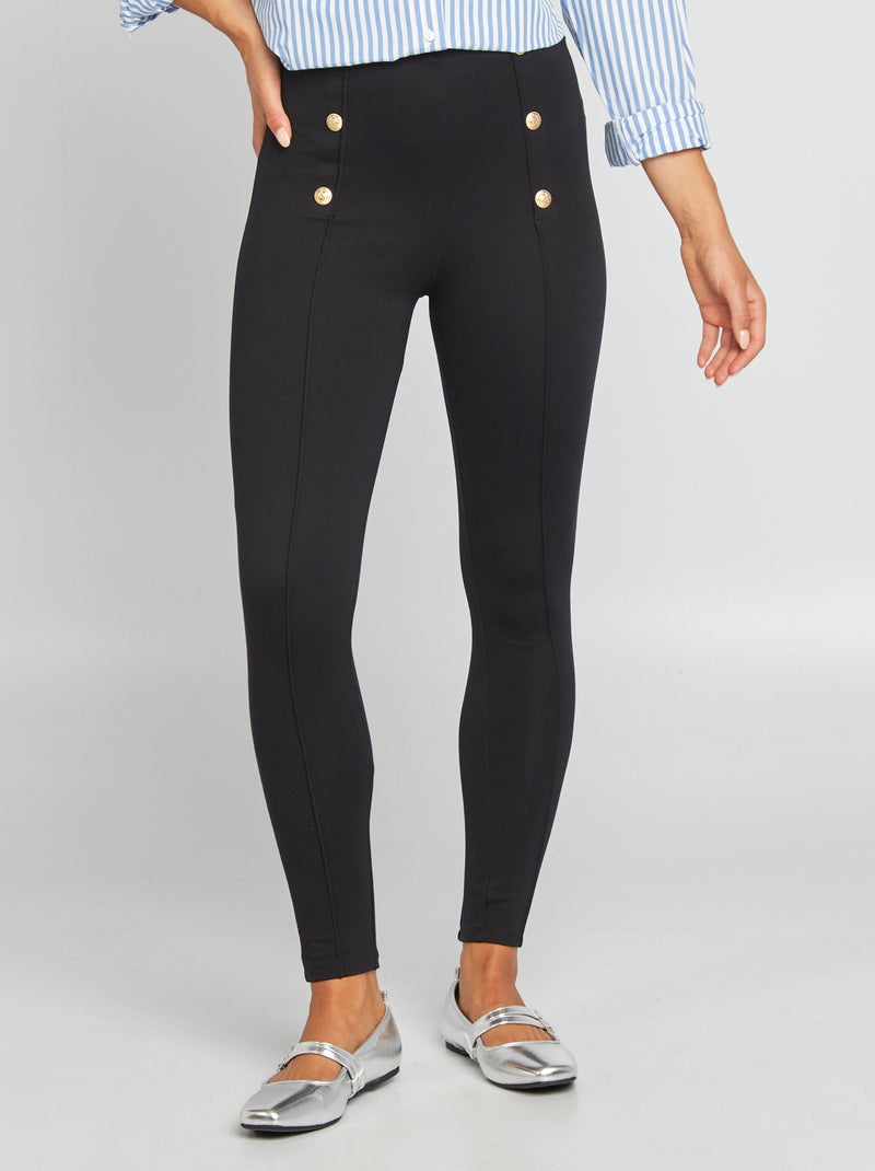 Leggings lunghi a vita alta NERO - Kiabi