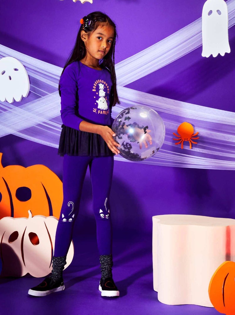 Leggings lunghi 'chat' - Halloween Viola - Kiabi