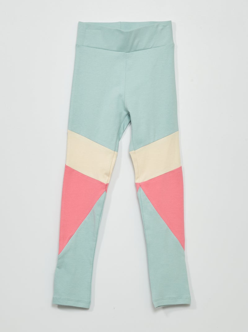 Leggings lunghi color block BLU - Kiabi