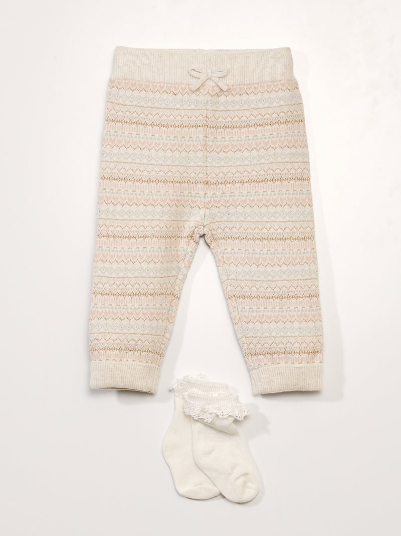 Leggings lunghi con motivo BIANCO - Kiabi