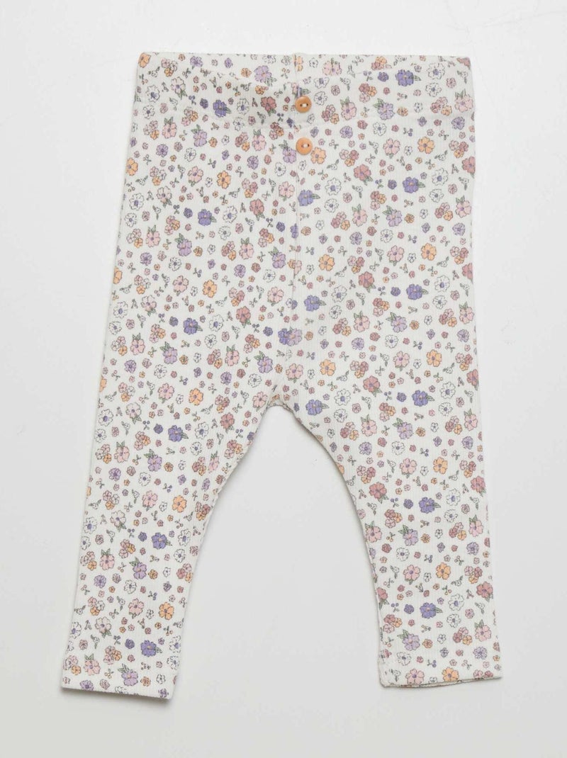 Leggings lunghi con motivo BIANCO - Kiabi