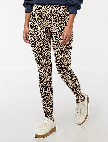 Leggings lunghi con motivo leopardato