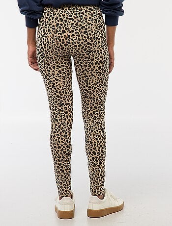 Leggings lunghi con motivo leopardato