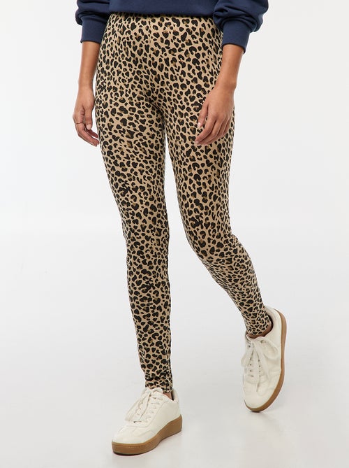 Leggings lunghi con motivo leopardato - Kiabi Leggings lunghi con motivo leopardato - Kiabi