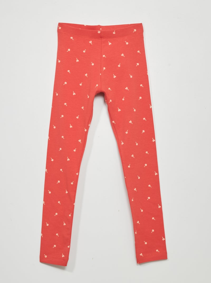 Leggings lunghi con motivo ROSSO - Kiabi