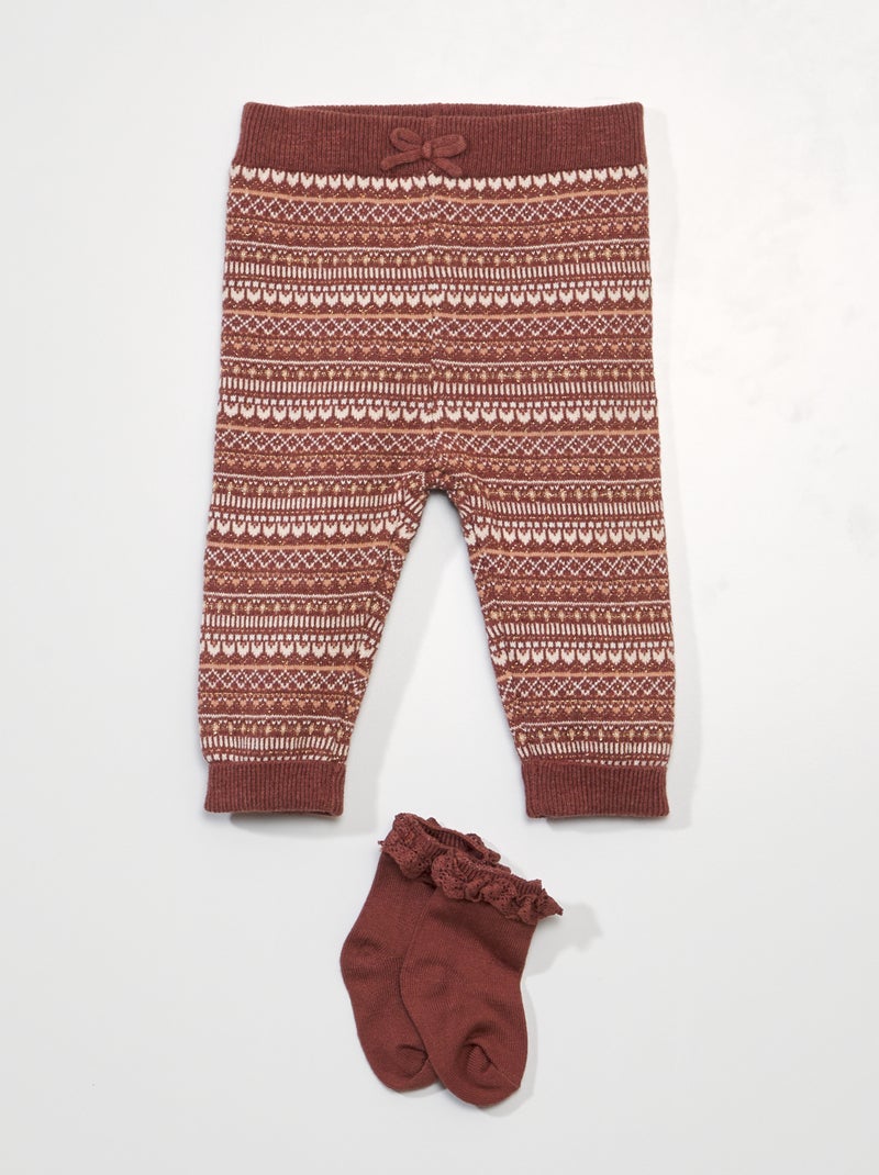 Leggings lunghi con motivo ROSSO - Kiabi