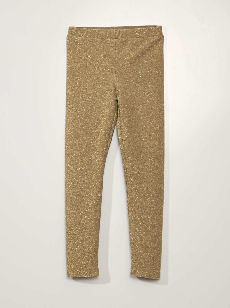 Leggings lunghi con paillettes dorato - Kiabi