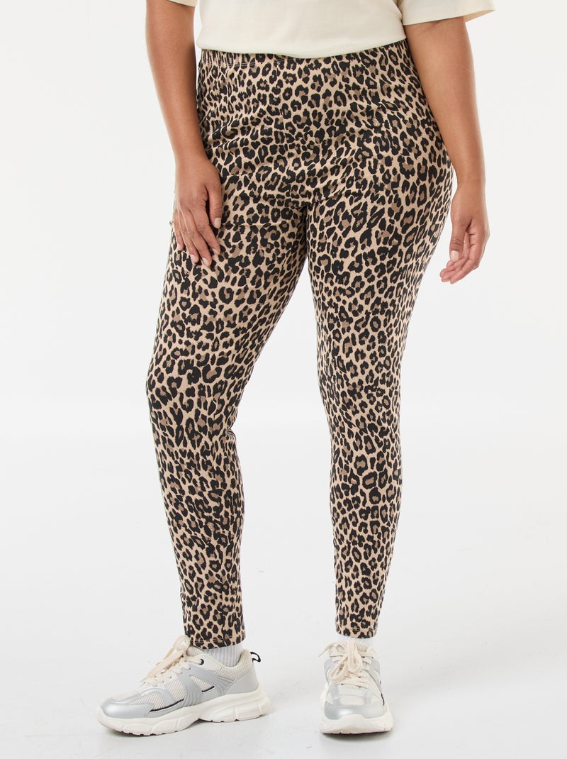 Leggings lunghi con stampa leopardata Beige - Kiabi