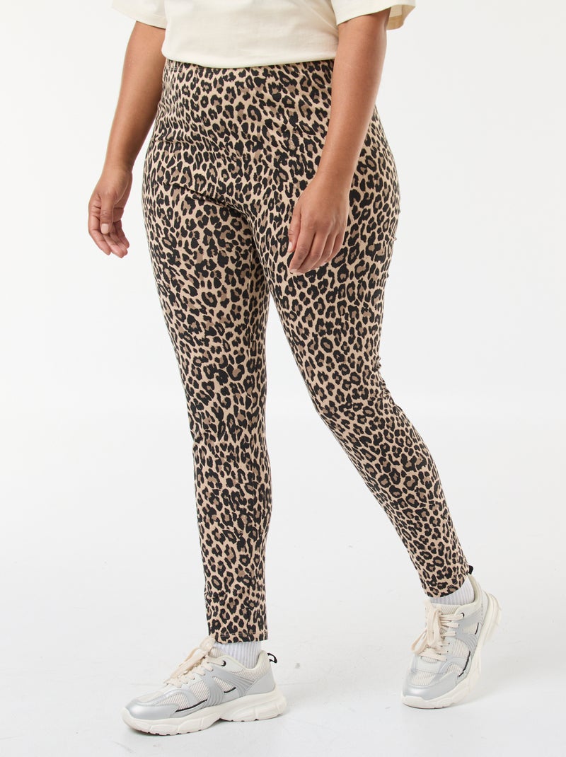 Leggings lunghi con stampa leopardata Beige - Kiabi