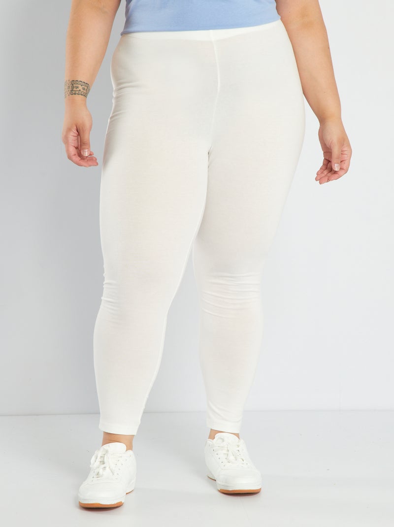 Leggings lunghi cotone STRETCH Bianco - Kiabi