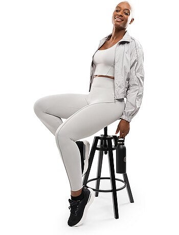 Leggings lunghi da corsa da donna fitness donna lume light gray