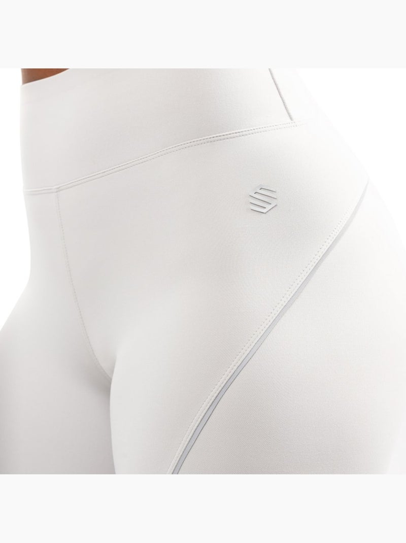 Leggings lunghi da corsa da donna fitness donna lume light gray Bianco Grigio - Kiabi
