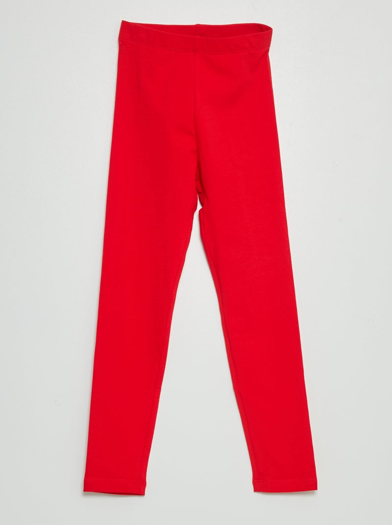 Leggings lunghi e stretch rosso - Kiabi