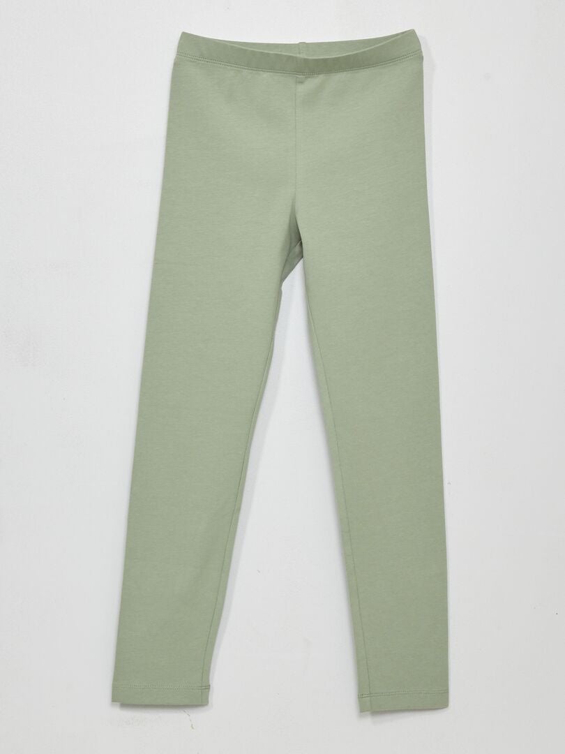 Leggings lunghi e stretch verde grigio - Kiabi