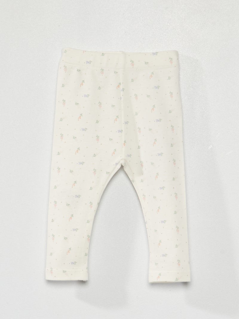 Leggings lunghi fantasia BIANCO - Kiabi
