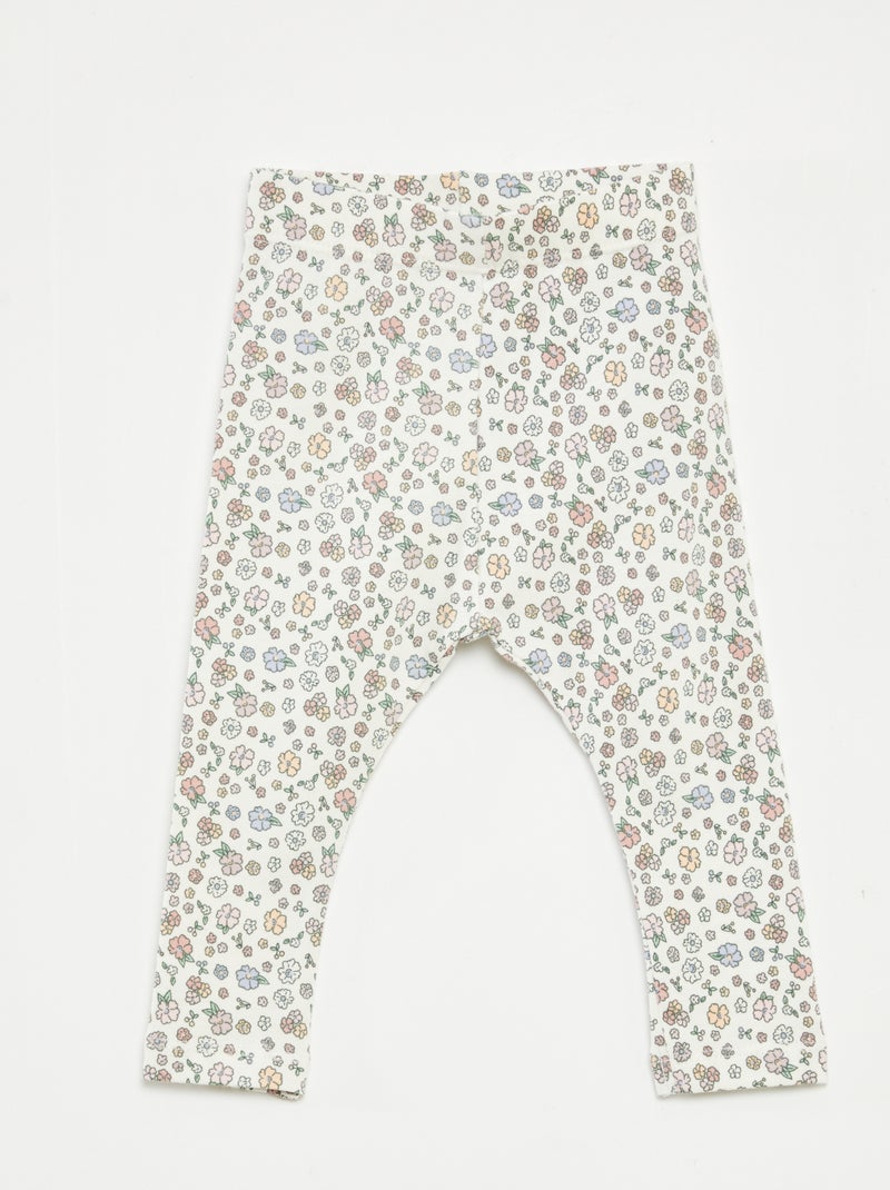 Leggings lunghi fantasia Bianco - Kiabi