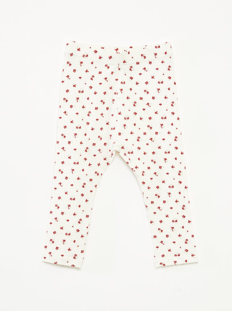 Leggings lunghi fantasia Bianco - Kiabi