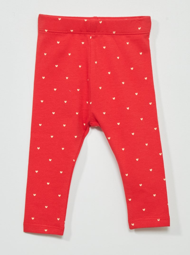 Leggings lunghi fantasia ROSSO - Kiabi