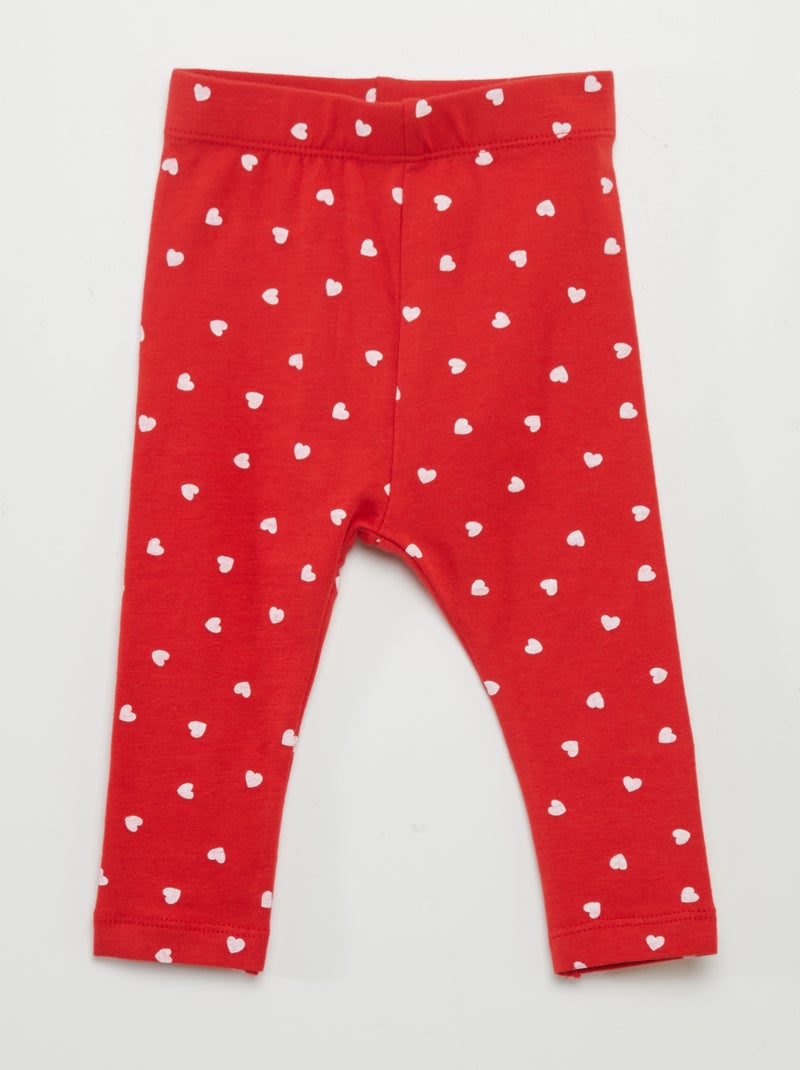 Leggings lunghi fantasia ROSSO - Kiabi