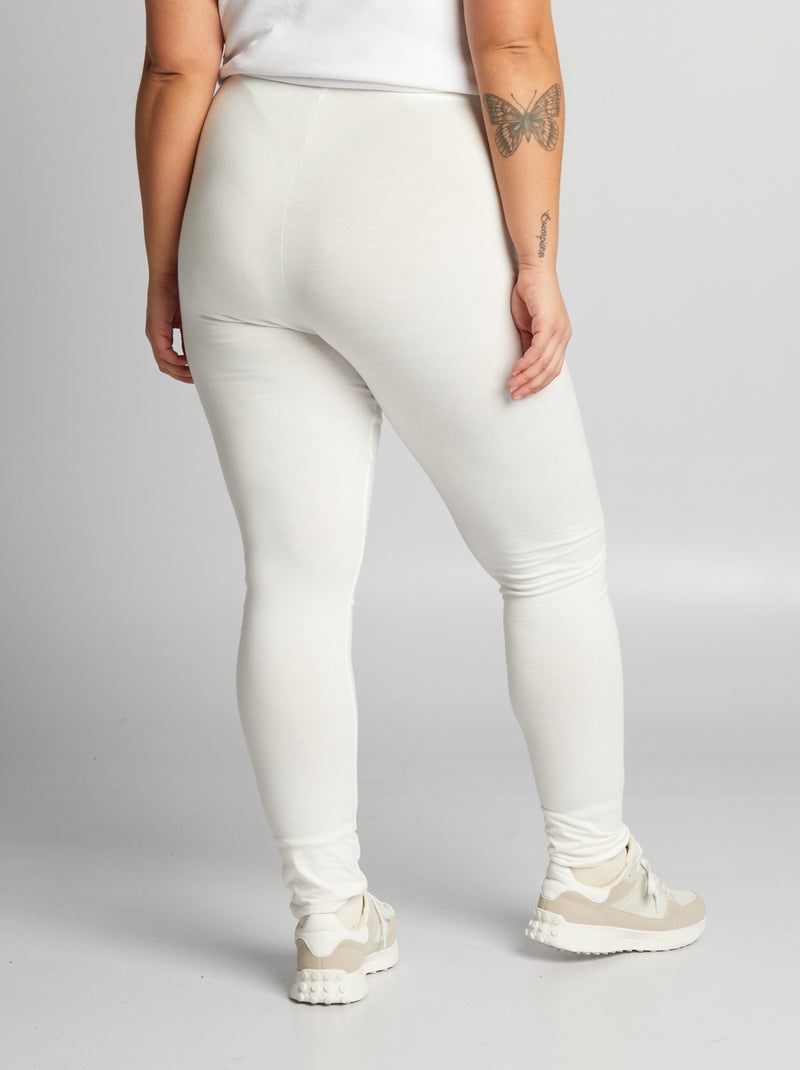 Leggings lunghi in cotone BIANCO - Kiabi