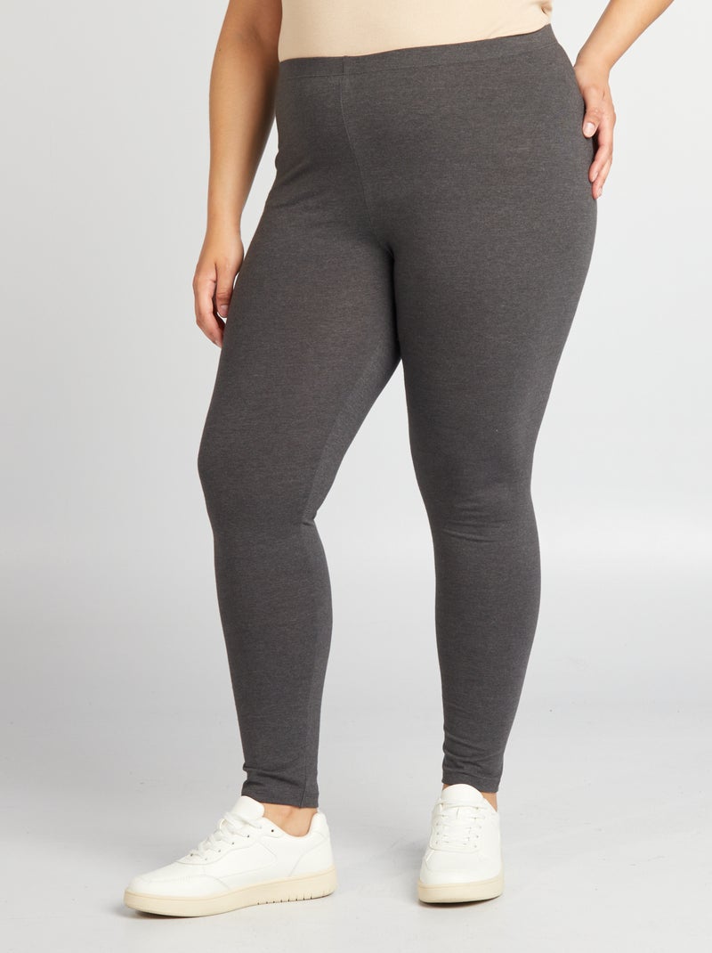 Leggings lunghi in cotone GRIGIO - Kiabi