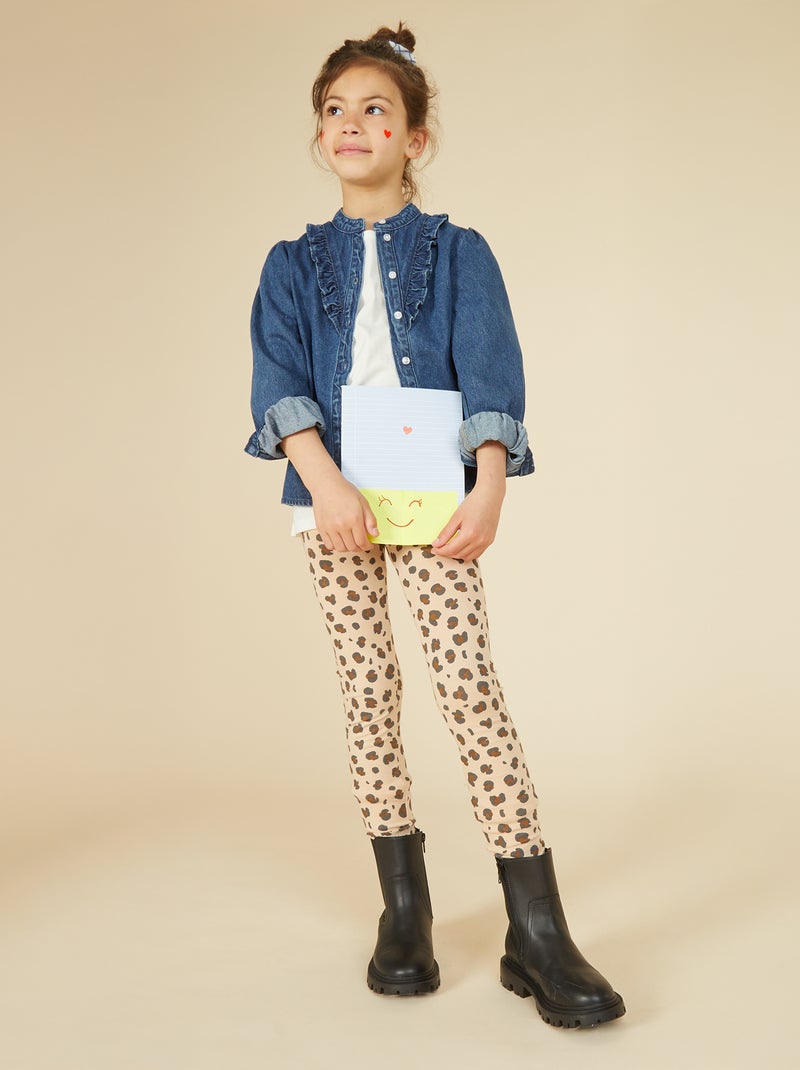 Leggings lunghi in jersey Beige - Kiabi