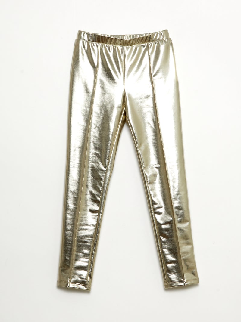 Leggings lunghi in similpelle Beige - Kiabi