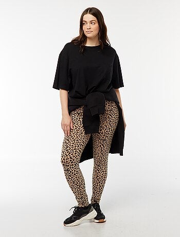 Leggings lunghi leopardati