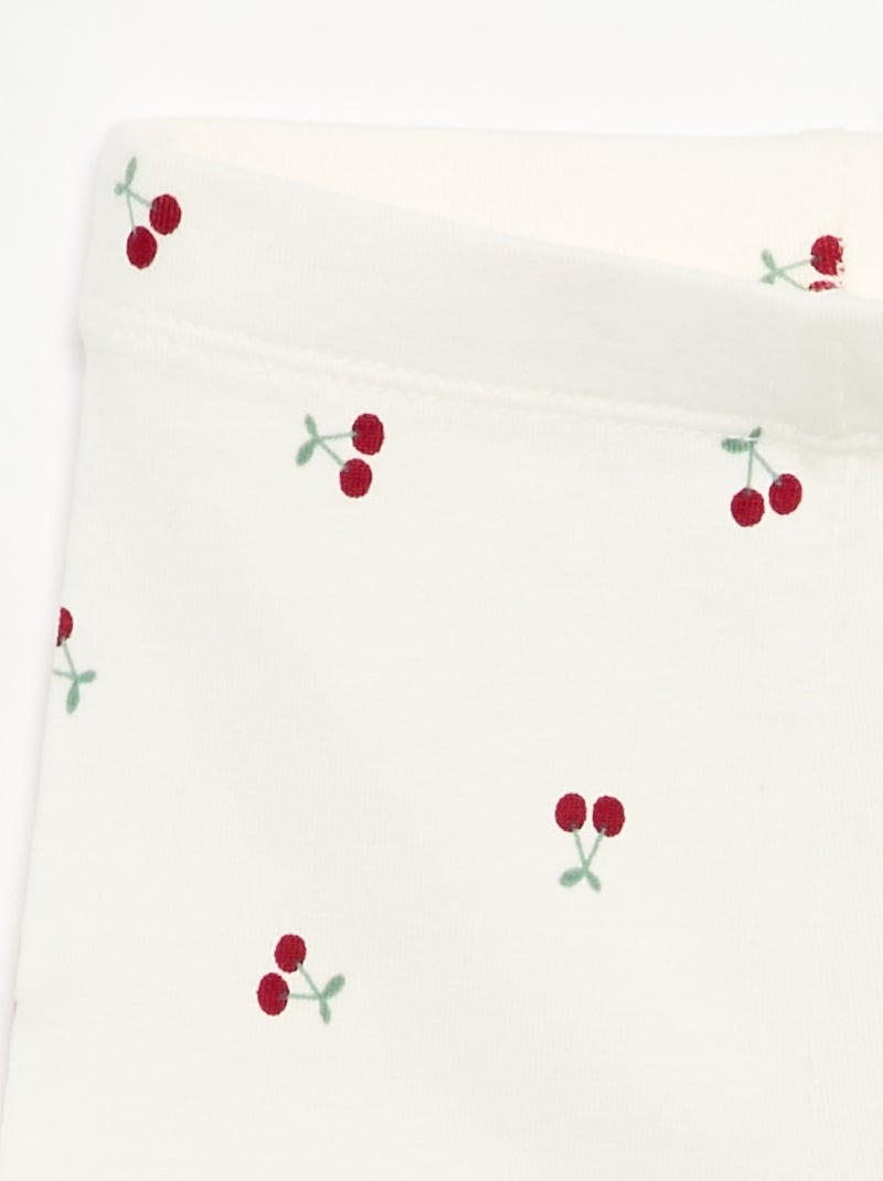 Leggings lunghi stampati Bianco - Kiabi