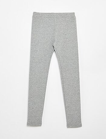Leggings lungo a costine tinta unita