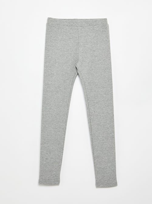 Leggings lungo a costine tinta unita - Kiabi