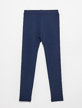 Leggings lungo a costine tinta unita