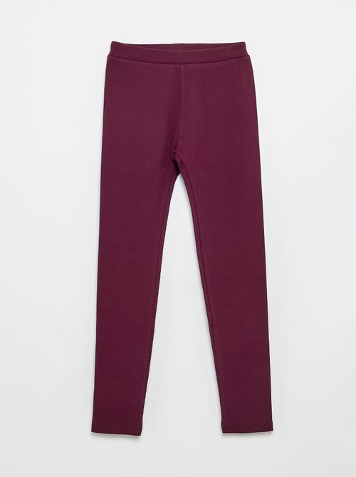 Leggings lungo a costine tinta unita - Kiabi