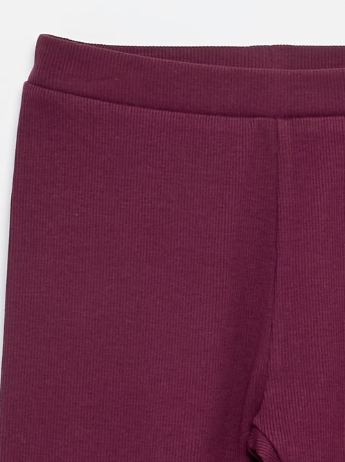 Leggings lungo a costine tinta unita - Kiabi