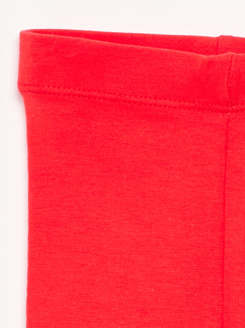 Leggings lungo tinta unita Rosso - Kiabi