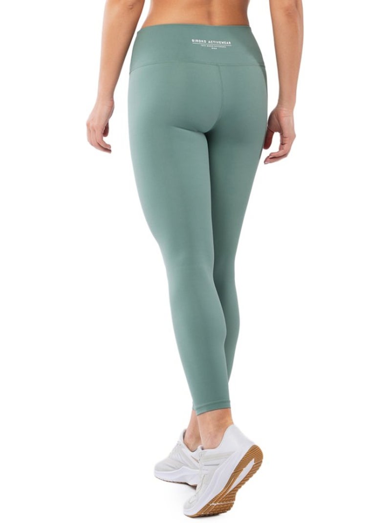 Leggings mid-rise da allenamento fitness donna complex Grigio verde - Kiabi