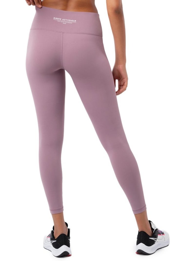 Leggings mid-rise da allenamento fitness donna luxe Malva - Kiabi