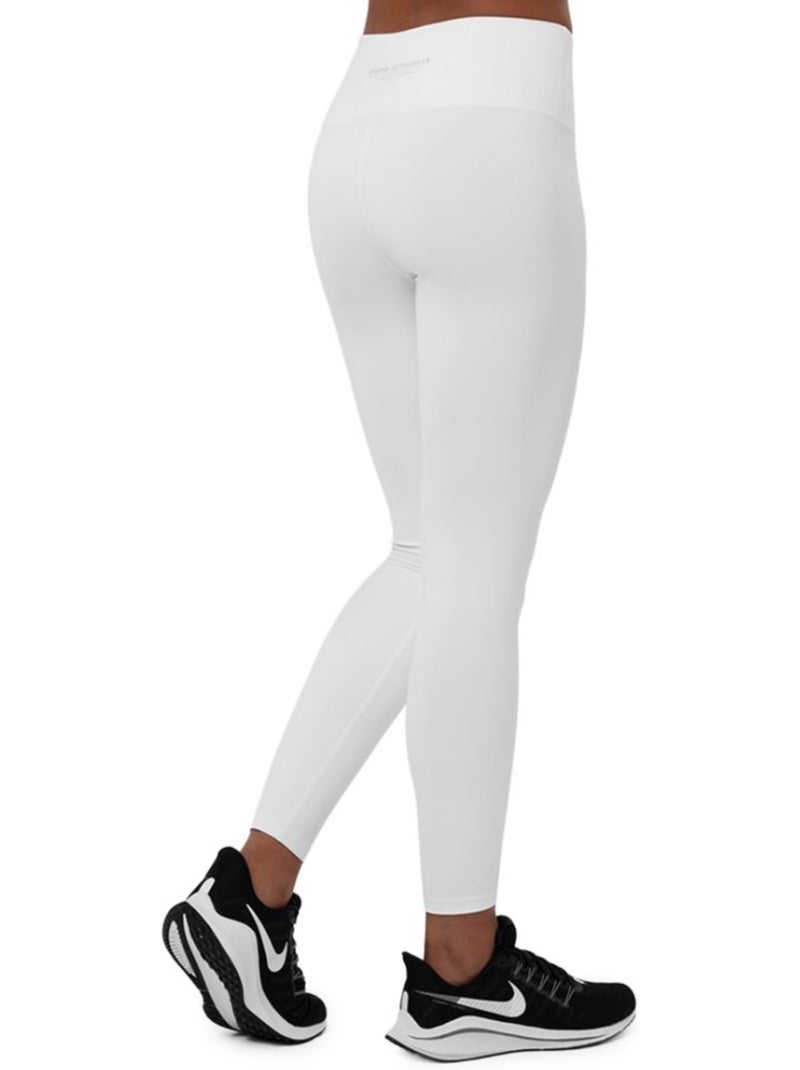 Leggings mid-rise da allenamento fitness donna run Bianco - Kiabi