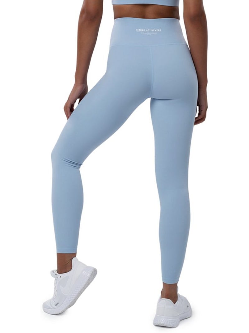 Leggings mid-rise da allenamento fitness donna shine Blu grigiastro - Kiabi