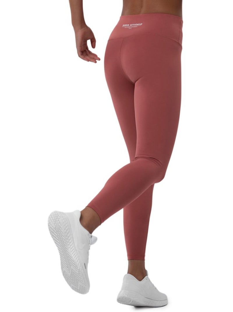 Leggings mid-rise da allenamento fitness donna success Terracotta - Kiabi